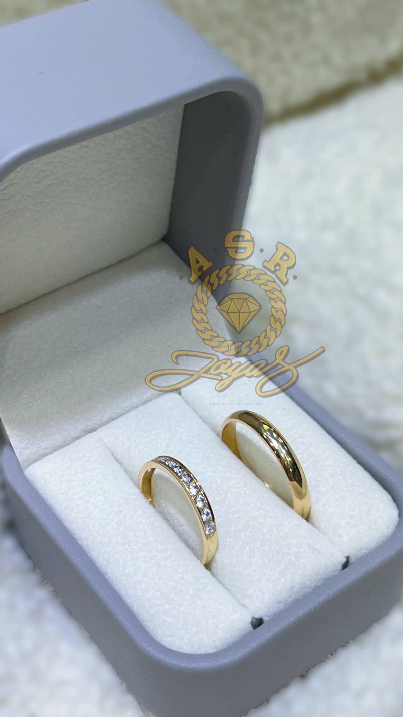 Conjunto Argollas Matrimonio + Cintillo Riel